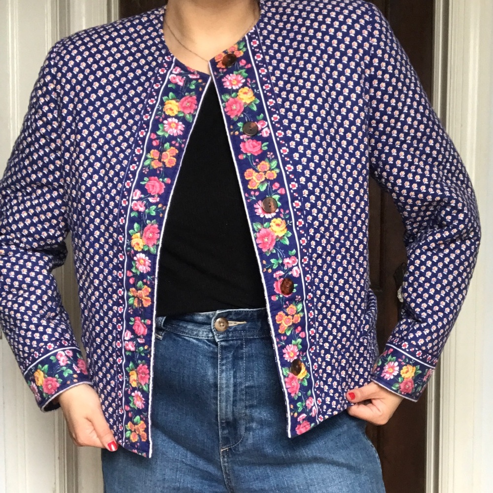 vera bradley shoulder pad cloth jacket